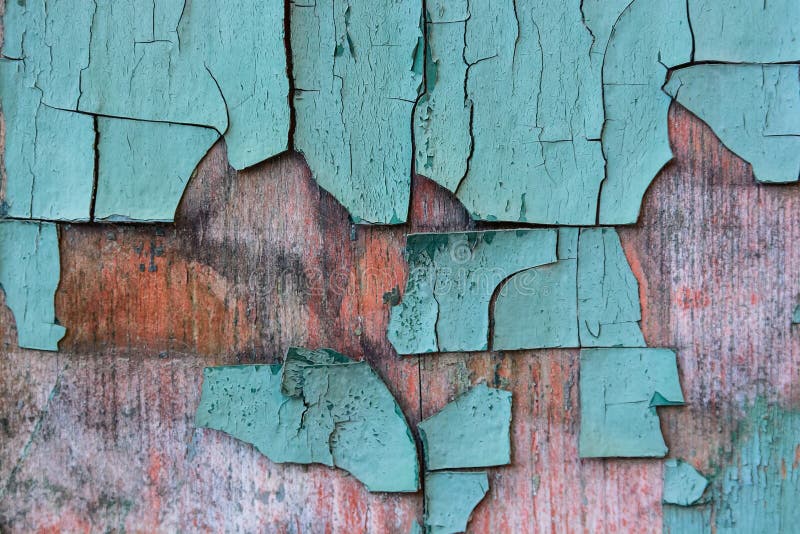 Cracked Painting on Wooden Surface Stock Photo Image of backdrop