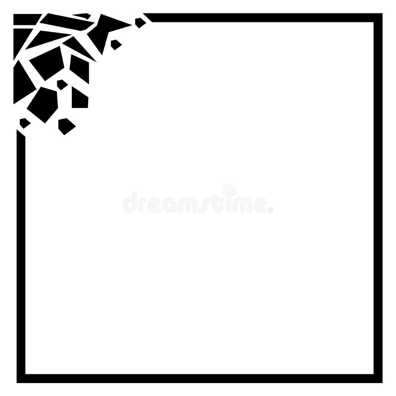 Cracked Rectangular Frame, Colorful Frame on White Background. Colorful  Border Stock Vector - Illustration of border, isolated: 114674110