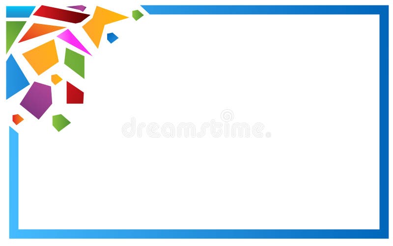 Cracked Rectangular Frame, Colorful Frame on White Background. Colorful  Border Stock Vector - Illustration of border, isolated: 114674110