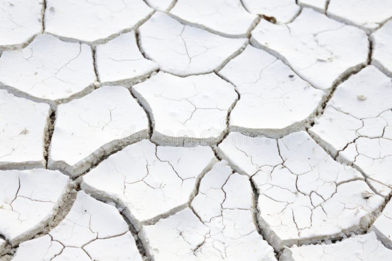 Cracked White Soil Texture Background. Generative AI royalty free illustration