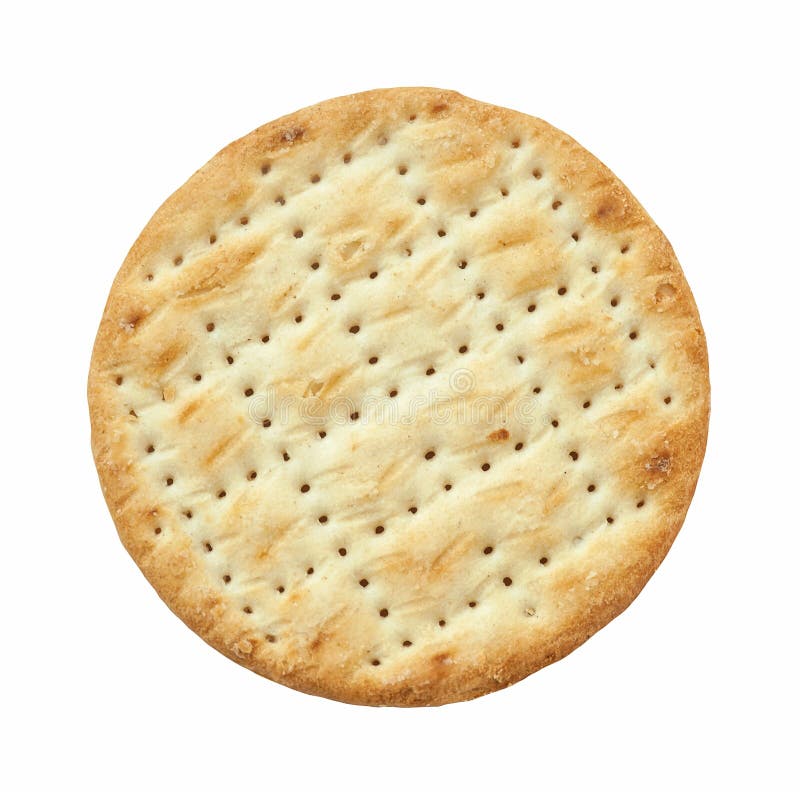 Closeup of a savory cracker isolated on white. Crispy diet stock images, royalty-free photos and pictures