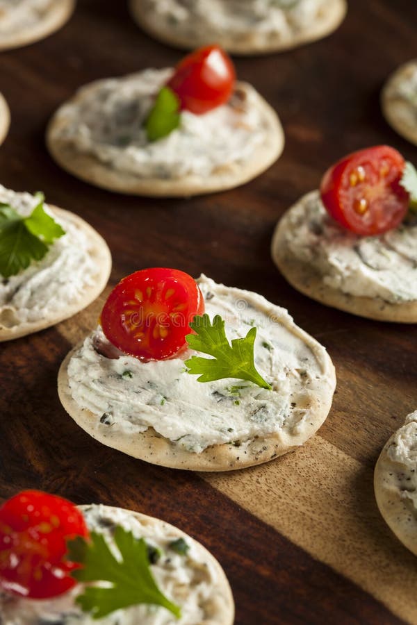 Cracker and Cheese Hors D Oeuvres Stock Image Image of tapas, sauce