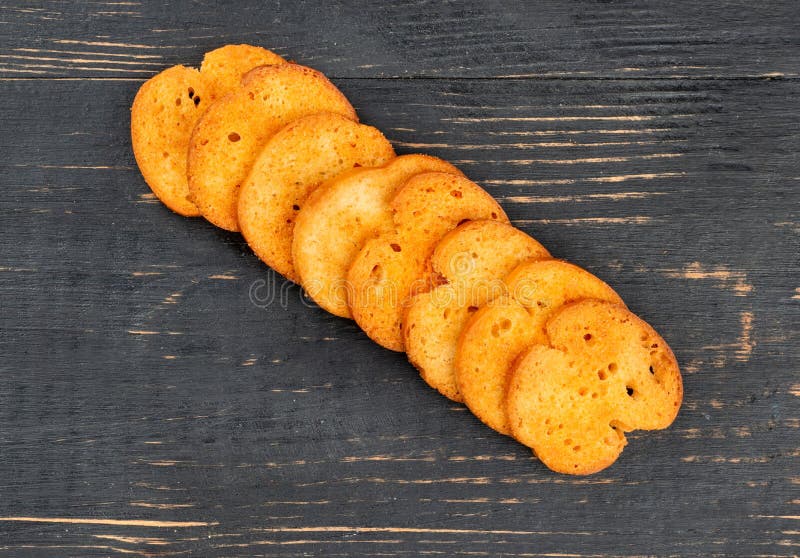 Crackers Bruschetta Closeup Stock Image Image of baked, appetizer