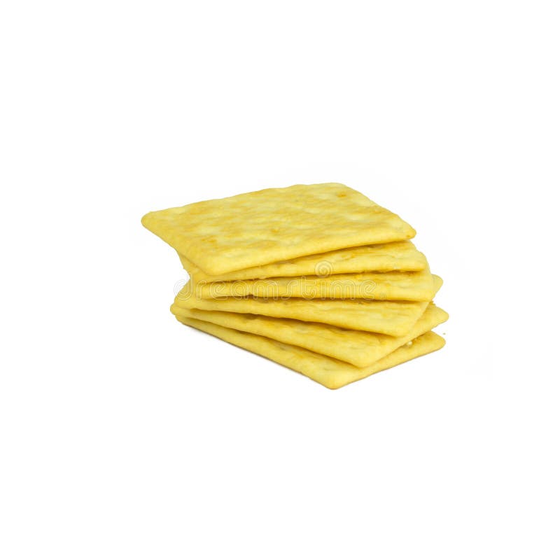 Crackers Yellow Isolated on White Stock Photo Image of healthy