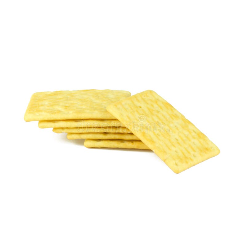 Crackers Yellow Isolated on White Stock Photo Image of food, close