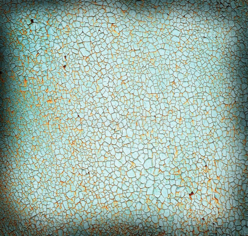 Crackle of Paint on a Metal Background. Stock Photo Image of green