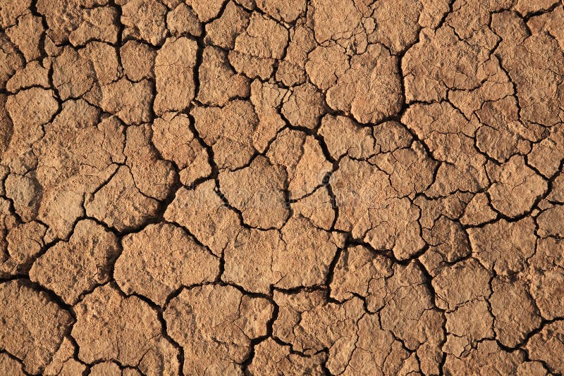 Cracks in a brown ground royalty free stock image