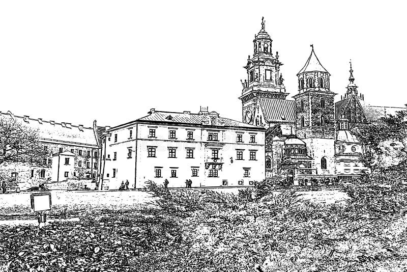 Cracow, Poland . Architecture in the Illustration. Historical Buildings
