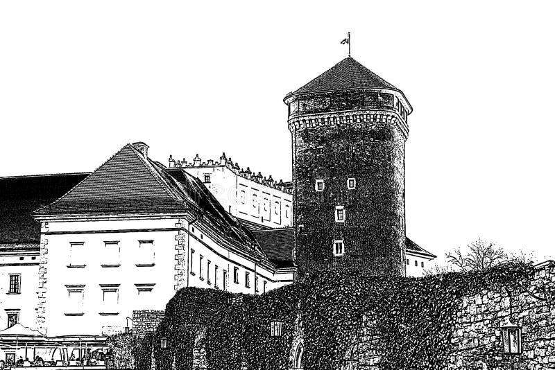 Cracow, Poland . Architecture in the Illustration. Historical Buildings