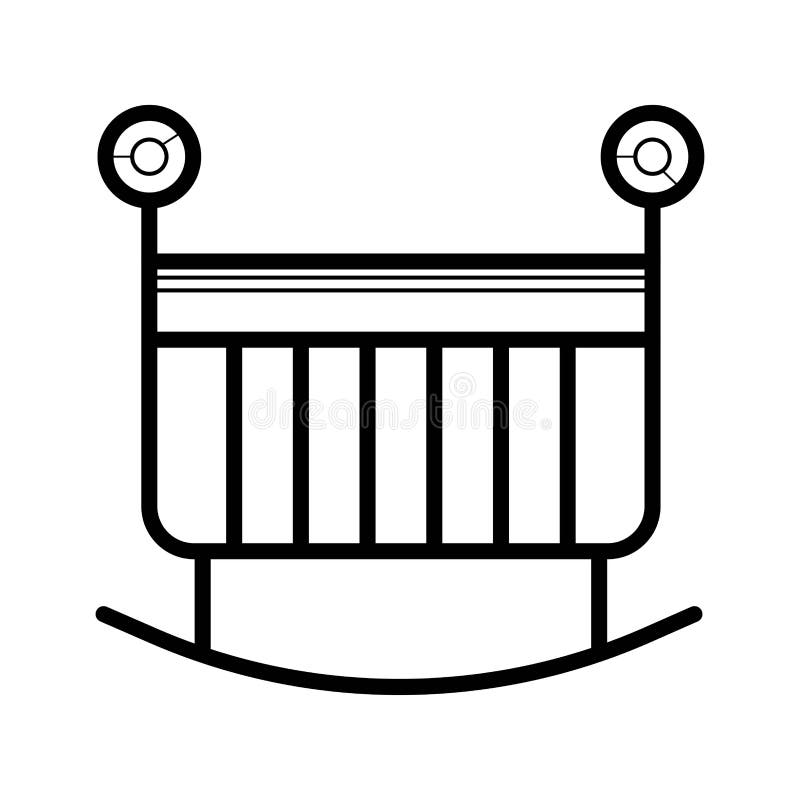 Cradle Icon Vector From Interior Furniture Collection. Thin Line Cradle Outline Icon Vector