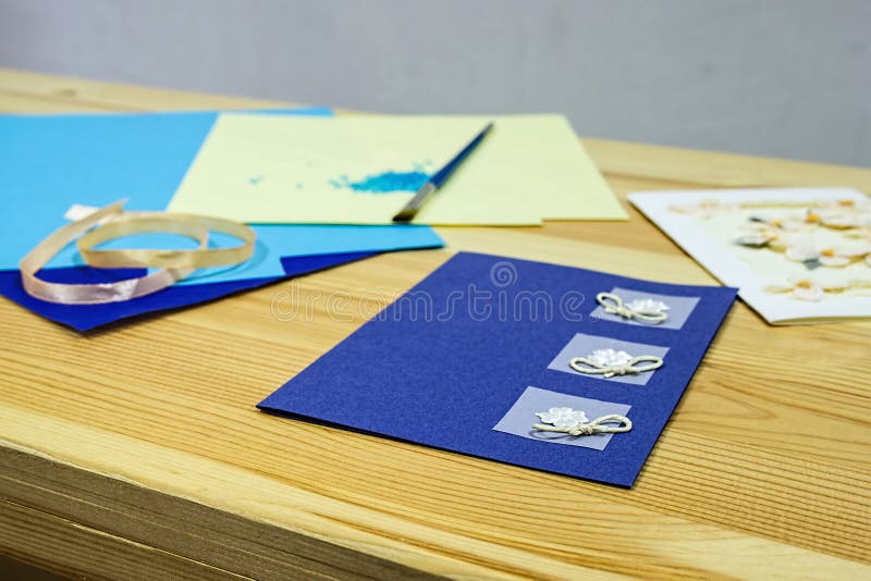 Craft Greeting Card. from Hobbies. Home Business. Stock Image