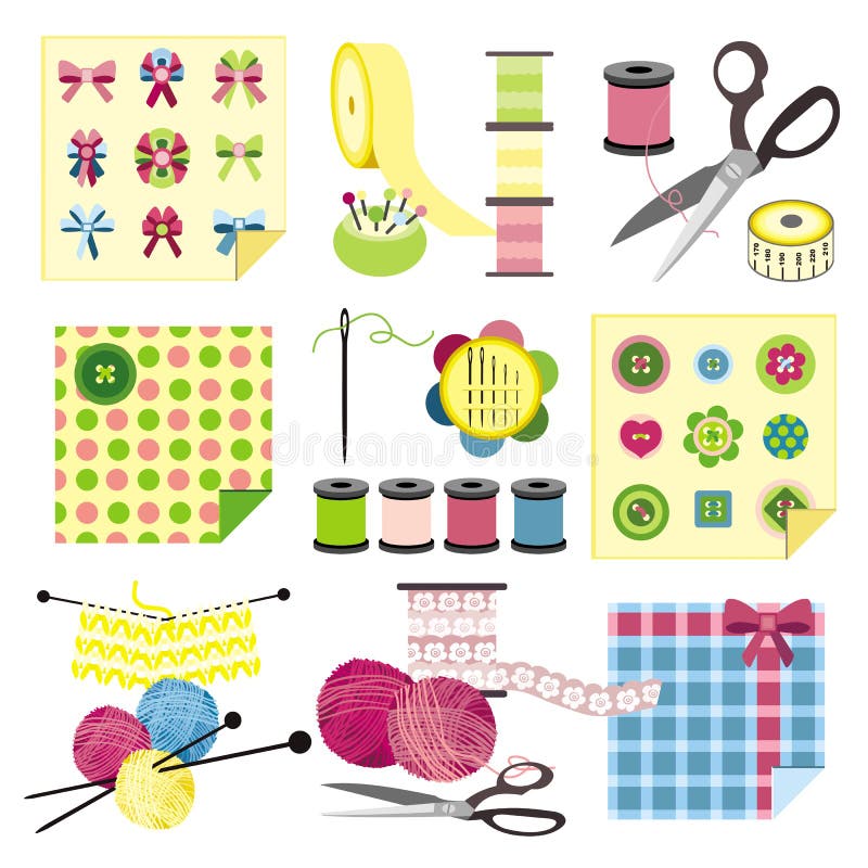Download Craft icons - Sewing stock vector. Illustration of quilt - 11121106