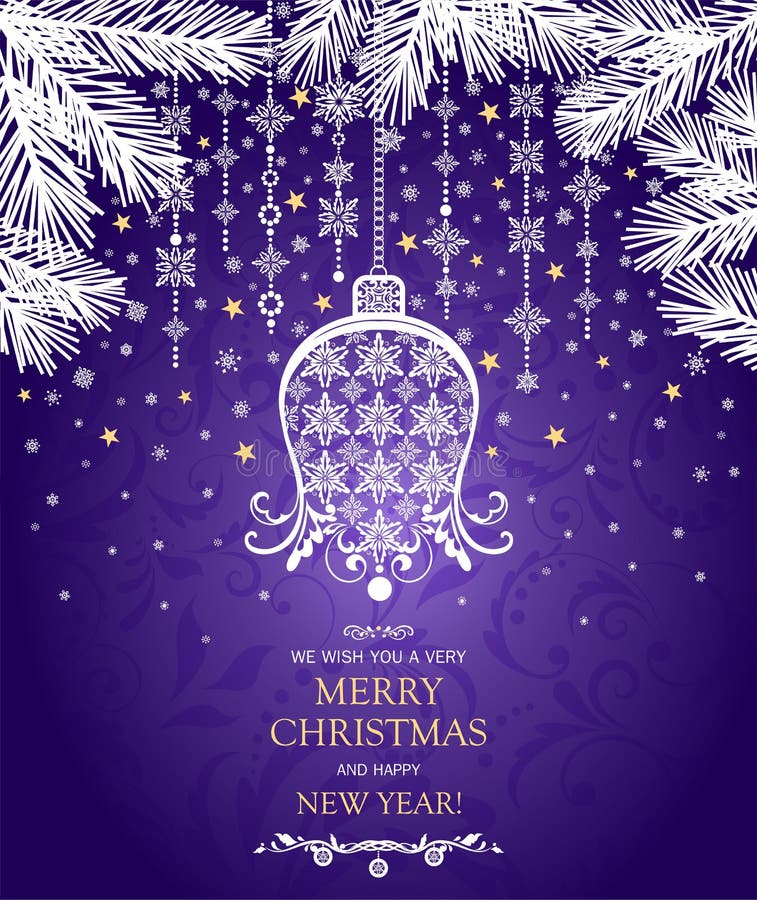 Premium Photo  Purple blank paper. holiday greeting. juniper festive decor.