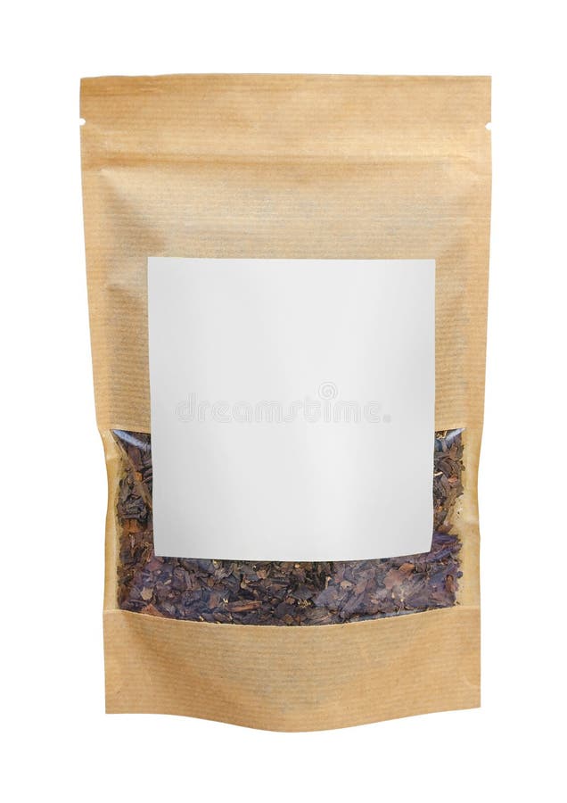 Craft Paper Pouch Bag With Herbal Tea Isolated On White Background. Packaging Template Mockup. Stock Photo - Image of pouch, luxury: 143099134 Craft Paper Pouch Bag With Herbal Tea Isolated On White Background. Packaging Template Mockup. Stock Photo - Image of pouch, luxury: 143099134