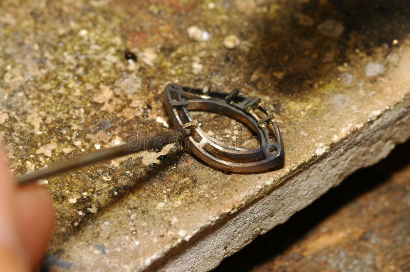 Craftsman Making Gold Jewelry Stock Image - Image of workshop 