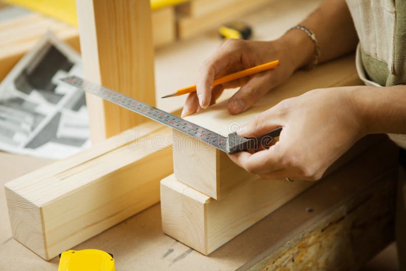 Artesano medidas de madera tableros ayuda de gobernante.