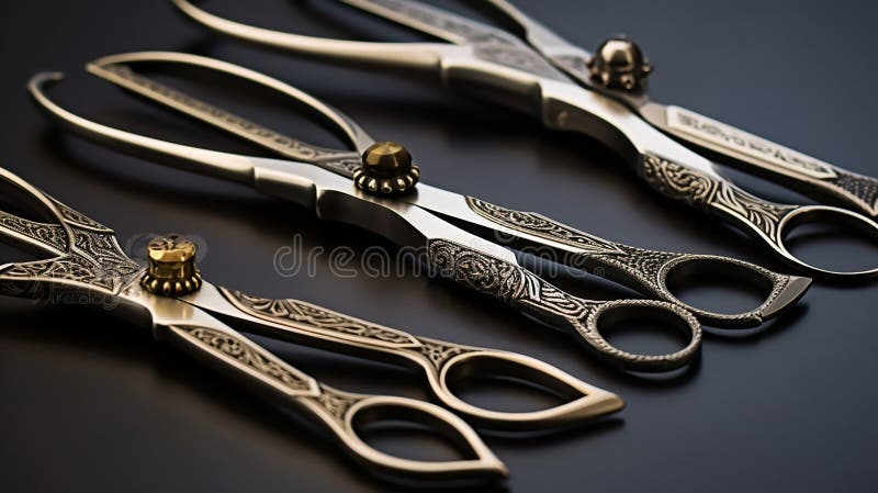 Craftsmanship of Fancy Scissors Stock Illustration - Illustration of  necklace, font: 280177017