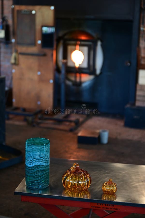 Old glass blowing factory stock image. Image of wall 238403333