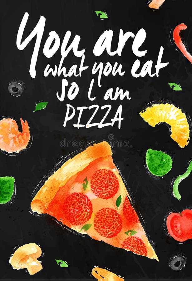 Craie de pizza êtes vous ce que vous mangez ainsi l pizza d'AM