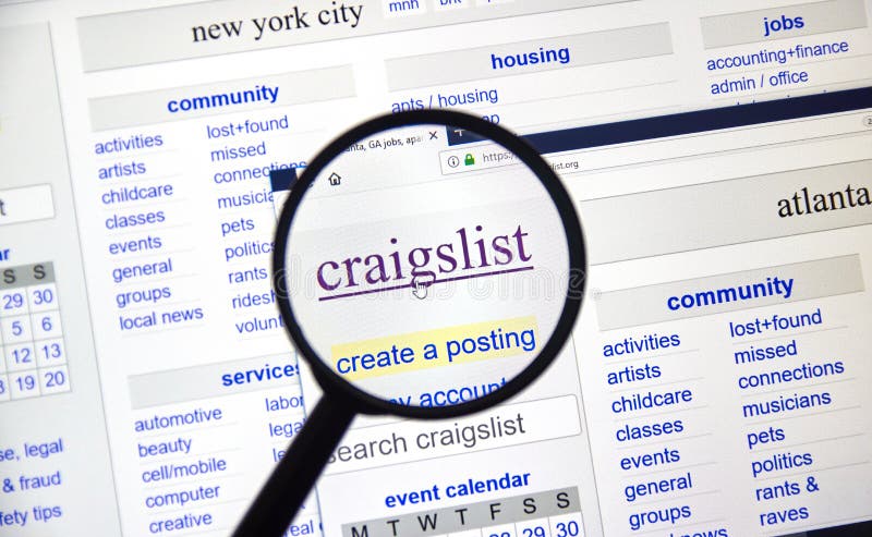 craigslist home page montreal canada december under magnifying glass american classified advertisements website jobs 135143884