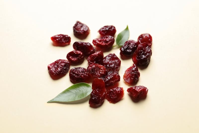 Cranberries on Color Background. Dried Fruit Stock Photo Image of