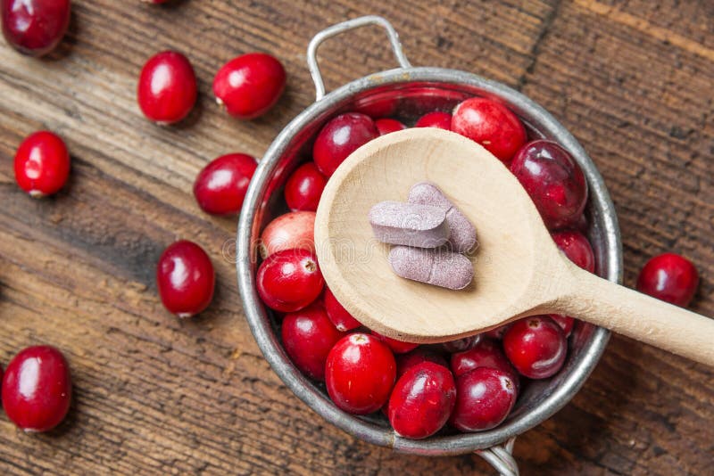 Cranberries pills stock image. Image of fruit, organic 37055113