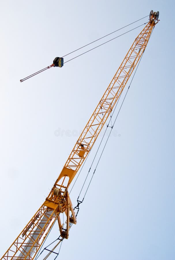 Crane stock image. Image of picking, crane, building, blue 7366335