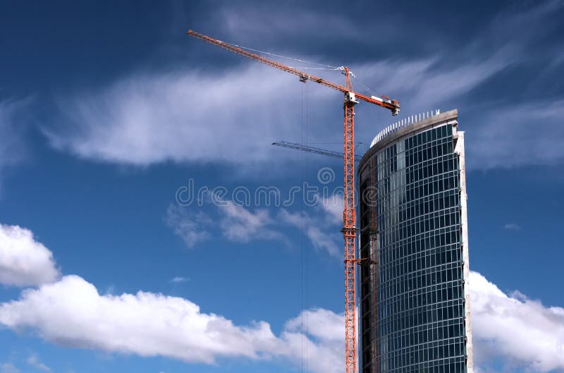 Crane builds business center