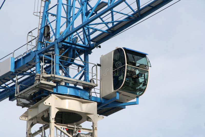 Crane Cockpit stock photography