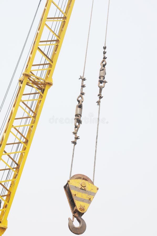 The crane column and hook