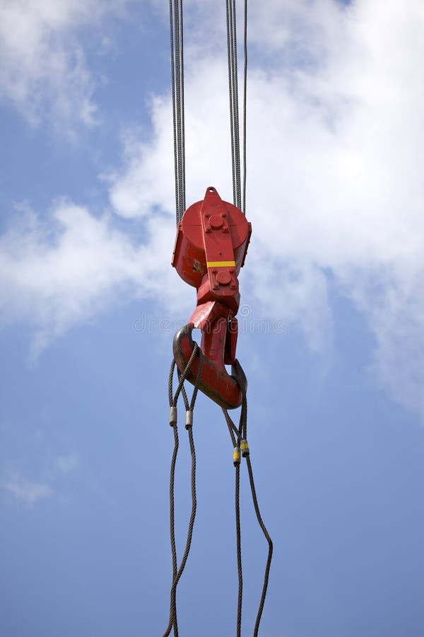 Crane Hoist Concrete Bucket Stock Image Image of cable, equipment