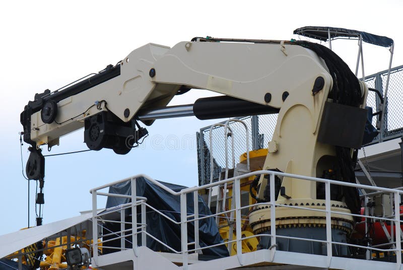 Crane Hoist Concrete Bucket Stock Image Image of cable, equipment