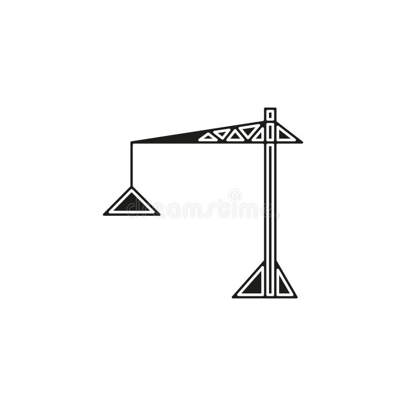Crane Icon - Vector Construction Crane, Building Construction Symbol ...