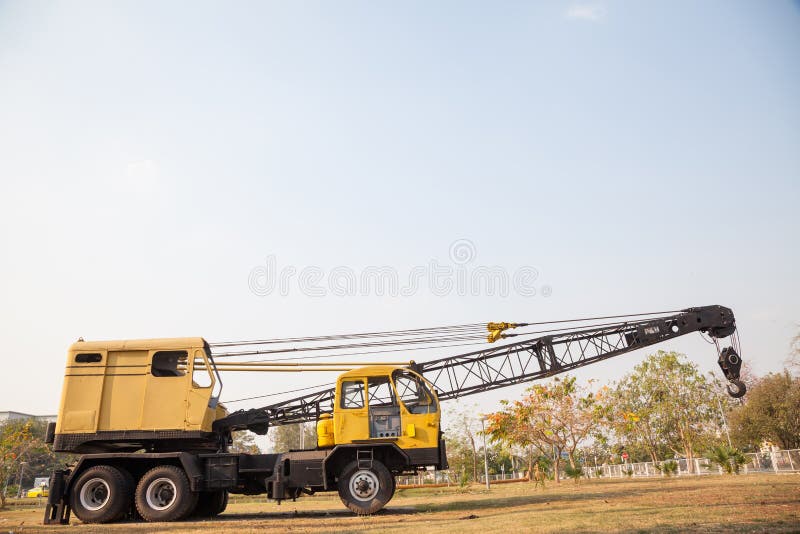 Crane Truck at Work editorial photo. Image of truck, generator 49048776