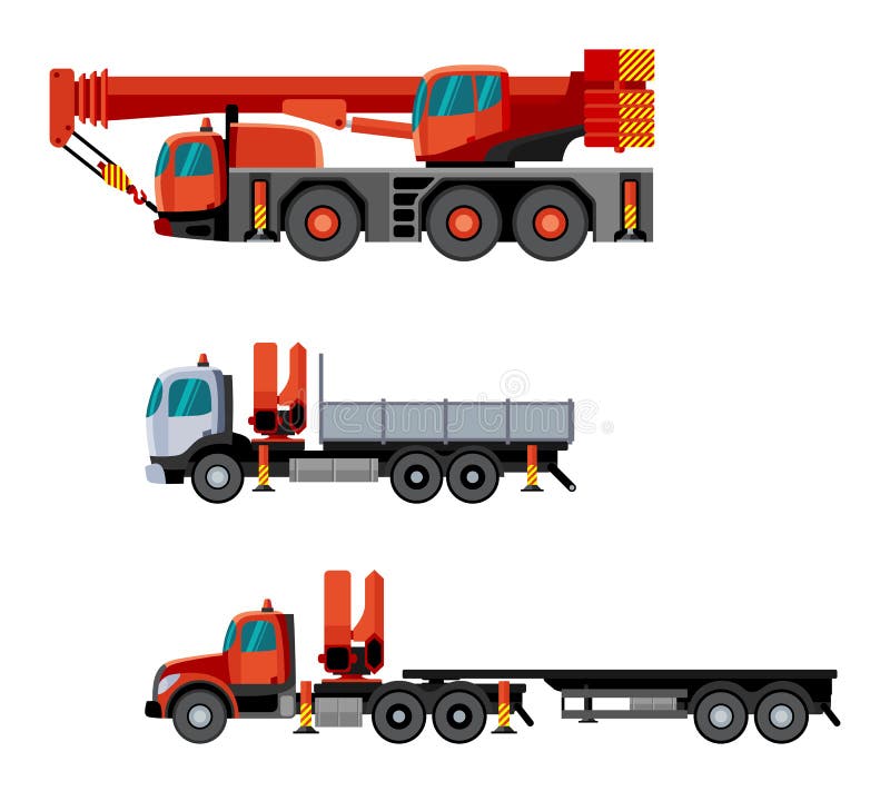 Truck crane with cargo stock vector. Illustration of haulage 56641292