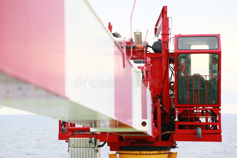 Crane Under Maintenance Routine Job by Crane Operator or Technician, Fix and Service Crane with