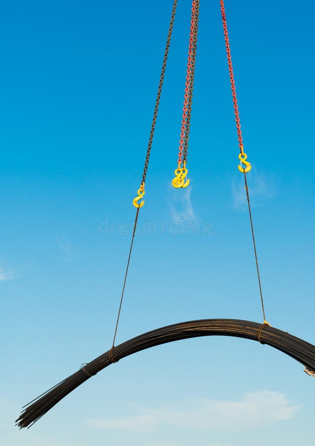 Crane Works. the Loadlifting Mechanism in Work Stock Photo Image of