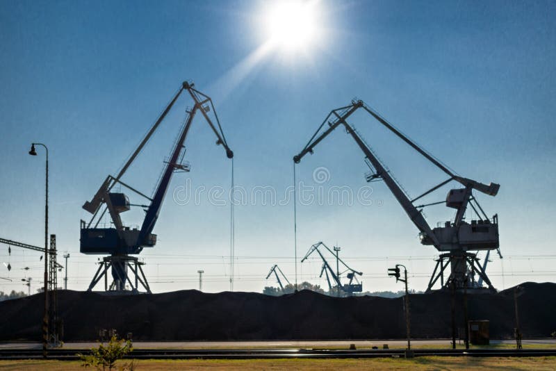 Cranes in Winter Port