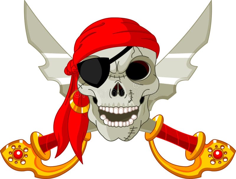 Cranio del pirata royalty illustrazione gratis Cranio del pirata royalty illustrazione gratis