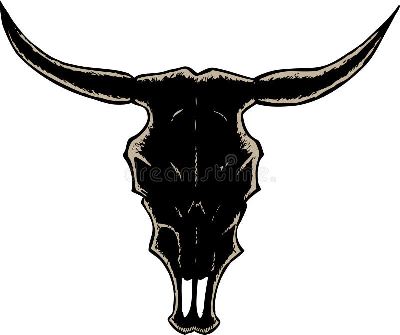 Cranio del toro del profilo royalty illustrazione gratis Cranio del toro del profilo royalty illustrazione gratis