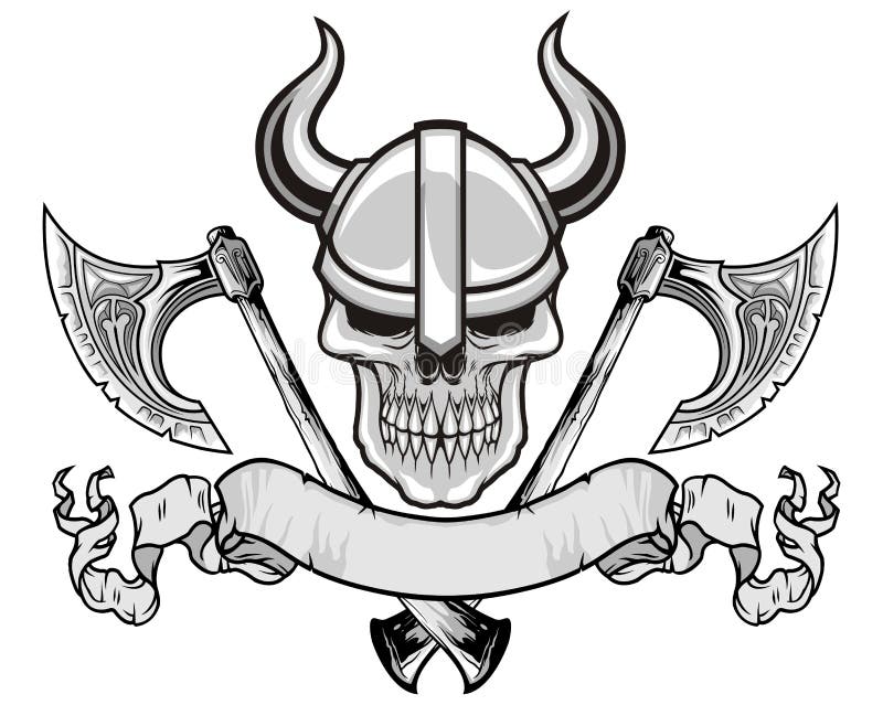 Cranio di Viking illustrazione vettoriale Cranio di Viking illustrazione vettoriale