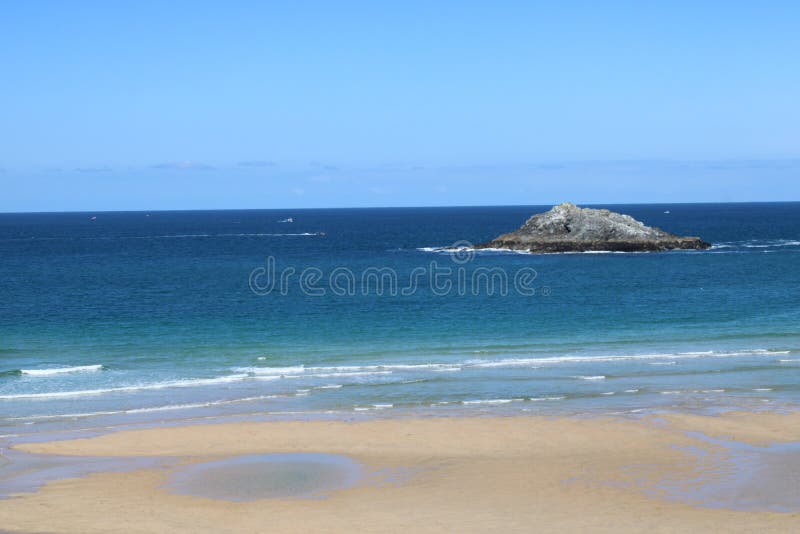 Crantock Beach & Bay, Cornwall Stock Photo - Image of cornwall ...