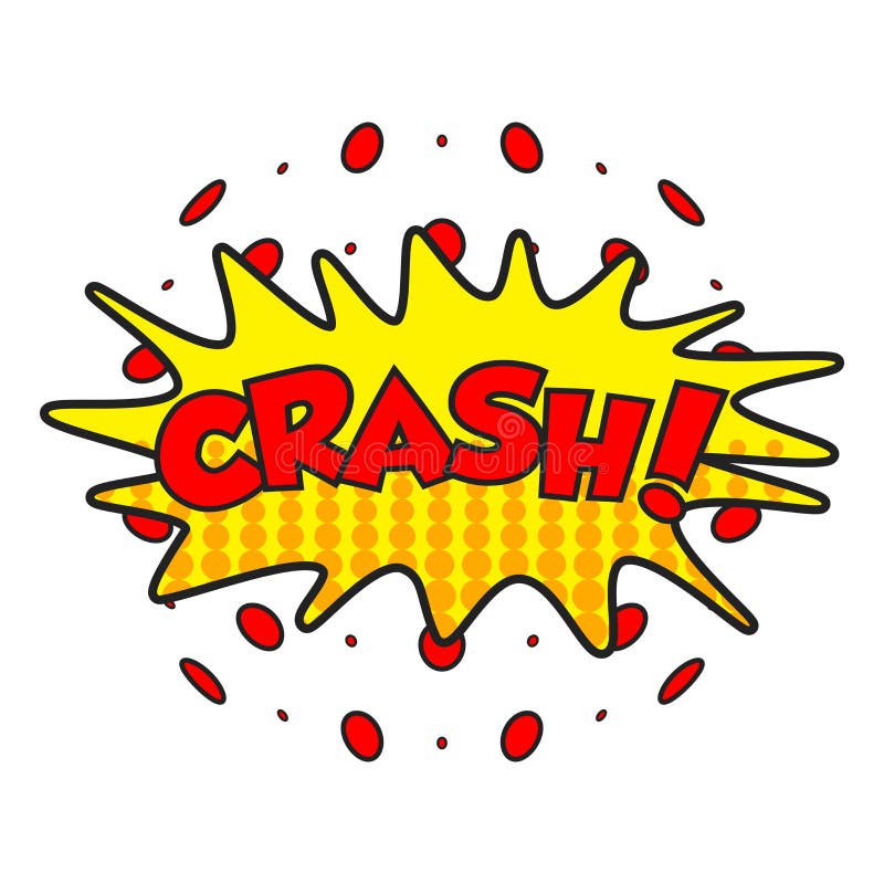 Crash comic sound effects. stock vector. Illustration of incident