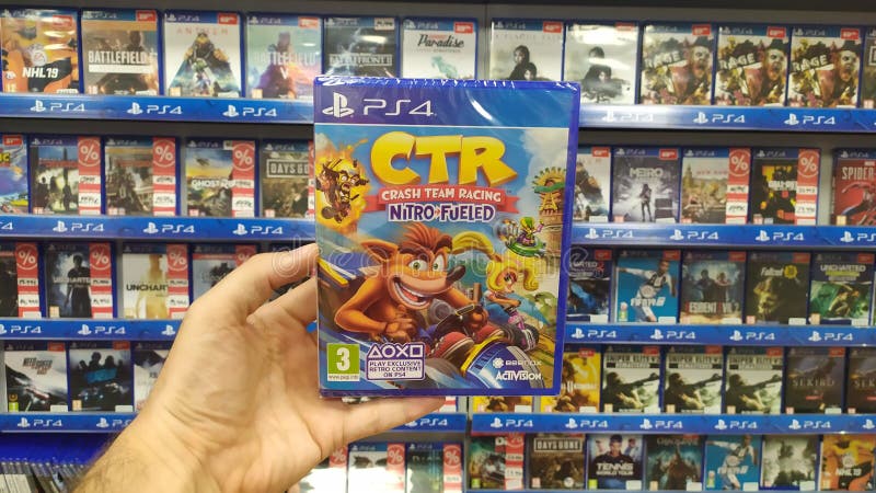 Crash Team Racing Nitro Fueled Videogame on Sony Playstation 4 Console in Game Store Editorial Stock Photo - of holding, bratislava: 151011253