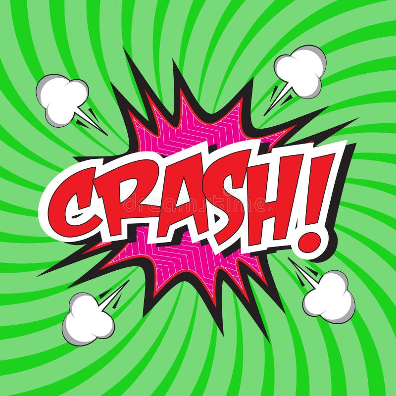 CRASH! Wording Sound Effect Stock Vector Illustration of bomb, design