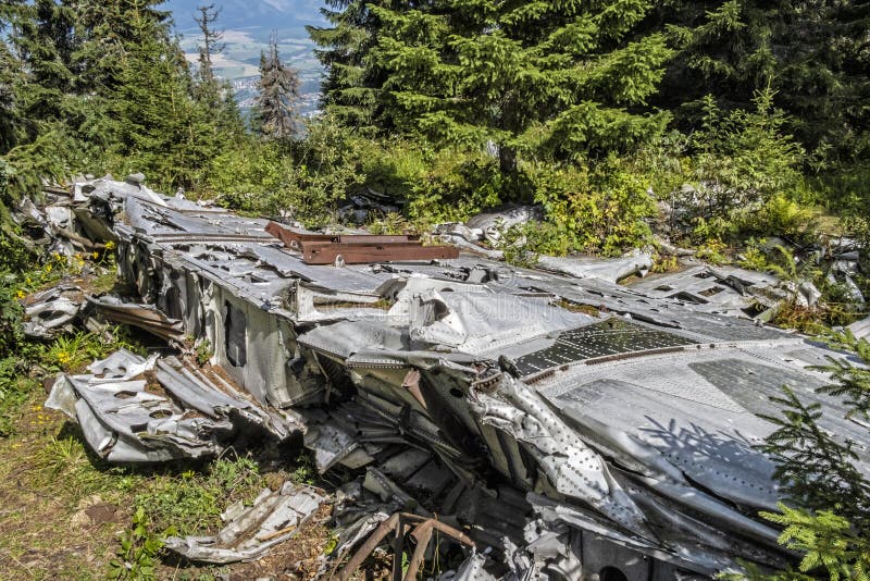 Crashed airplane, Slema hill, Low Tatras, Slovakia