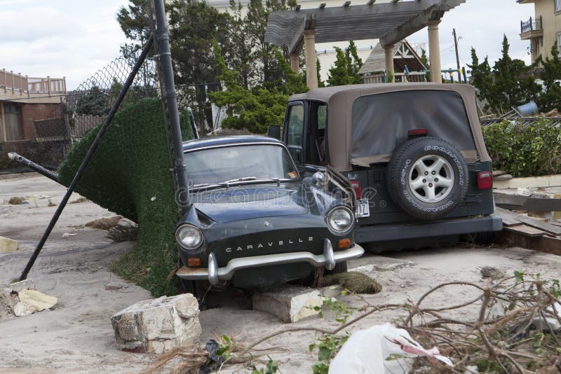 Crashed Cars After Hurricane Sandy Editorial Photography - Image of ...