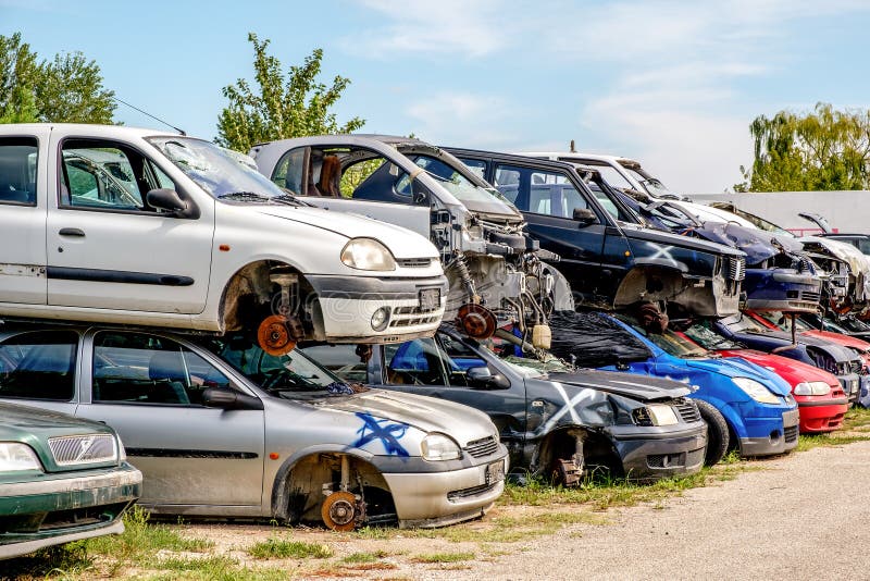 Cars junkyard stock photo. Image of pieces, corroding 11324804