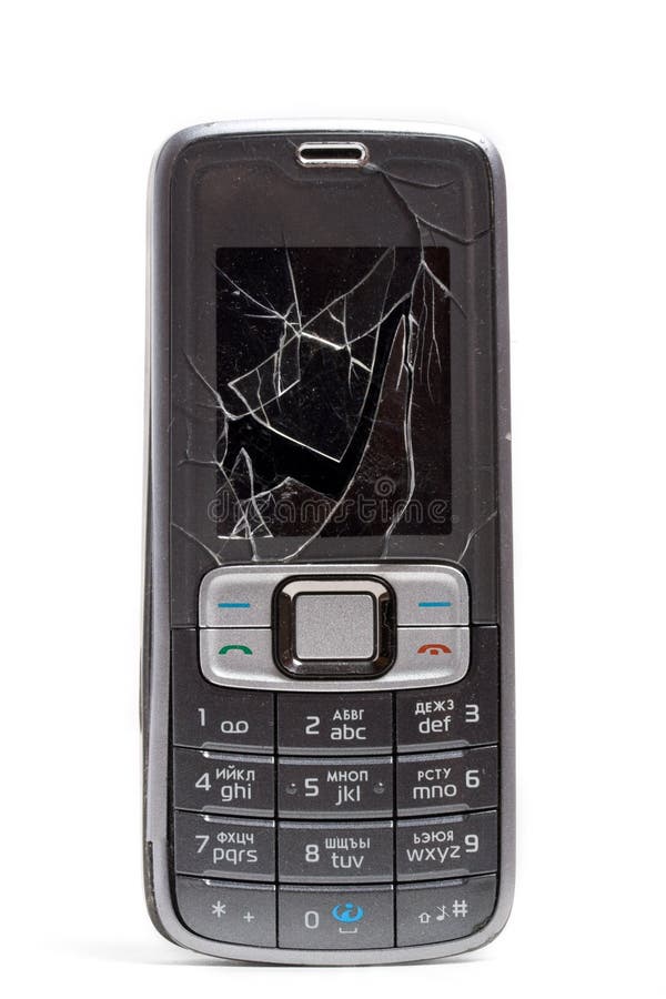 Crashed mobile phone