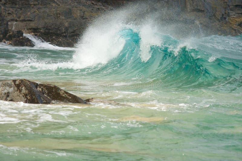 Crashing Waves on the Na Pali Shoreline